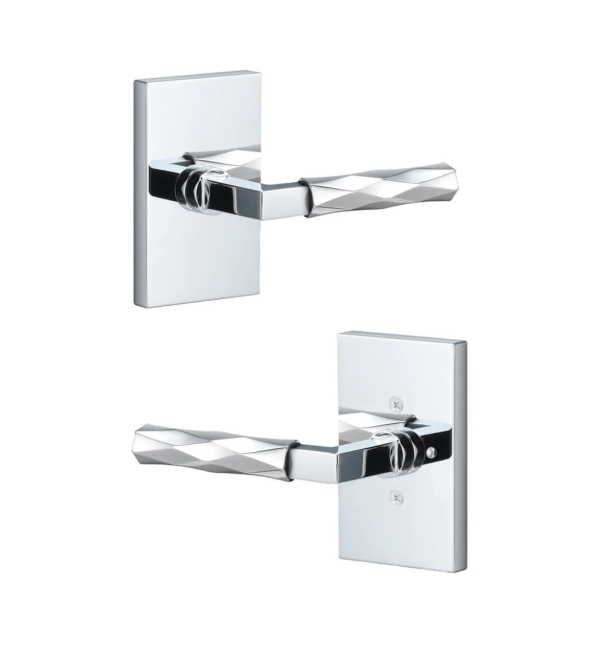 Ridgecrest Levanto Lever with Vertex Grip in Polished Chrome finish