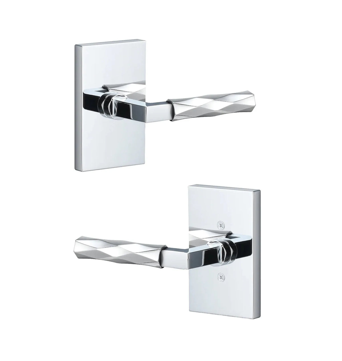 Ridgecrest Levanto Lever with Vertex Grip in Polished Chrome finish