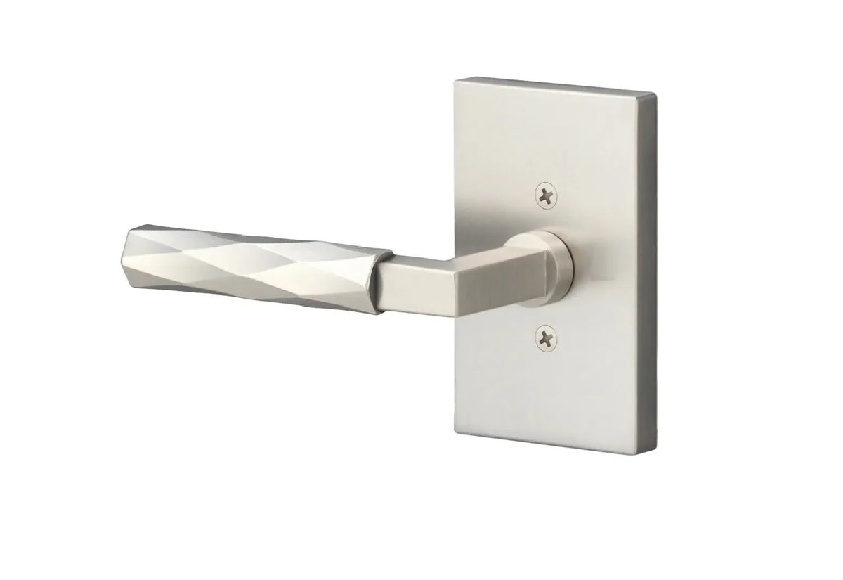 Ridgecrest Levanto Lever with Vertex Grip in Satin Nickel finish
