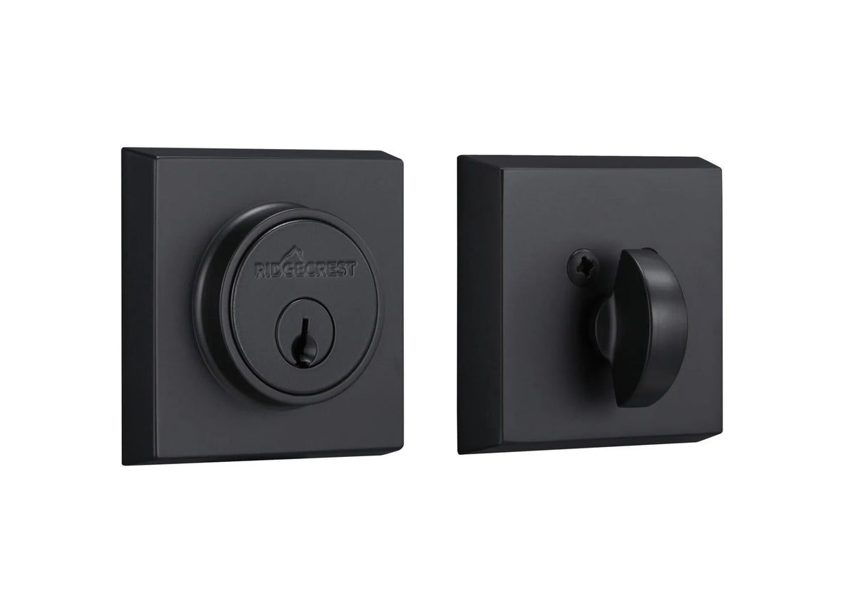Ridgecrest Logan Deadbolt in Flat Black finish