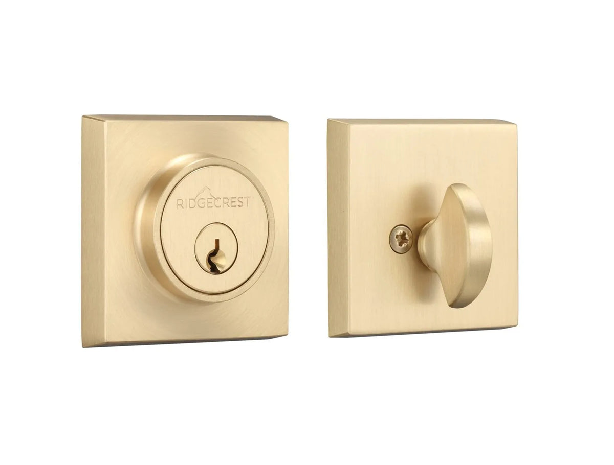Ridgecrest Logan Deadbolt in Satin Brass finish
