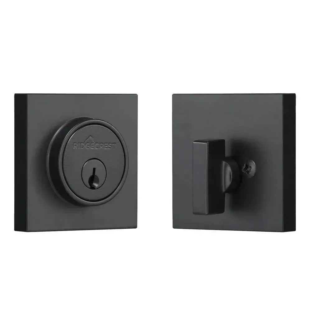 Ridgecrest Mountain Deadbolt in Flat Black finish