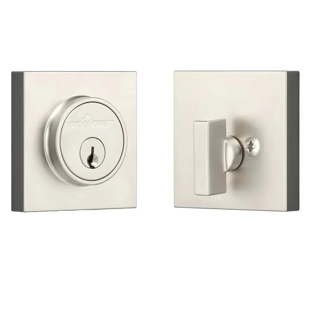 Ridgecrest Mountain Deadbolt in Satin Nickel finish