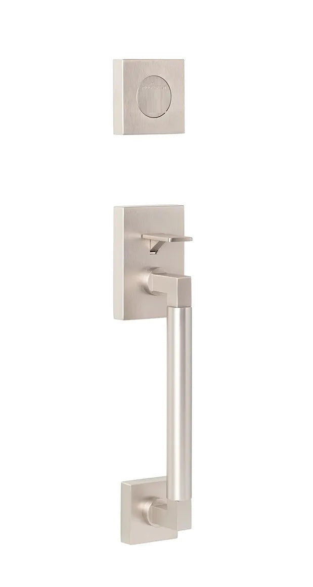 Ridgecrest Roma Handleset with Smooth Grip-Exterior Trim Only in Satin Nickel finish