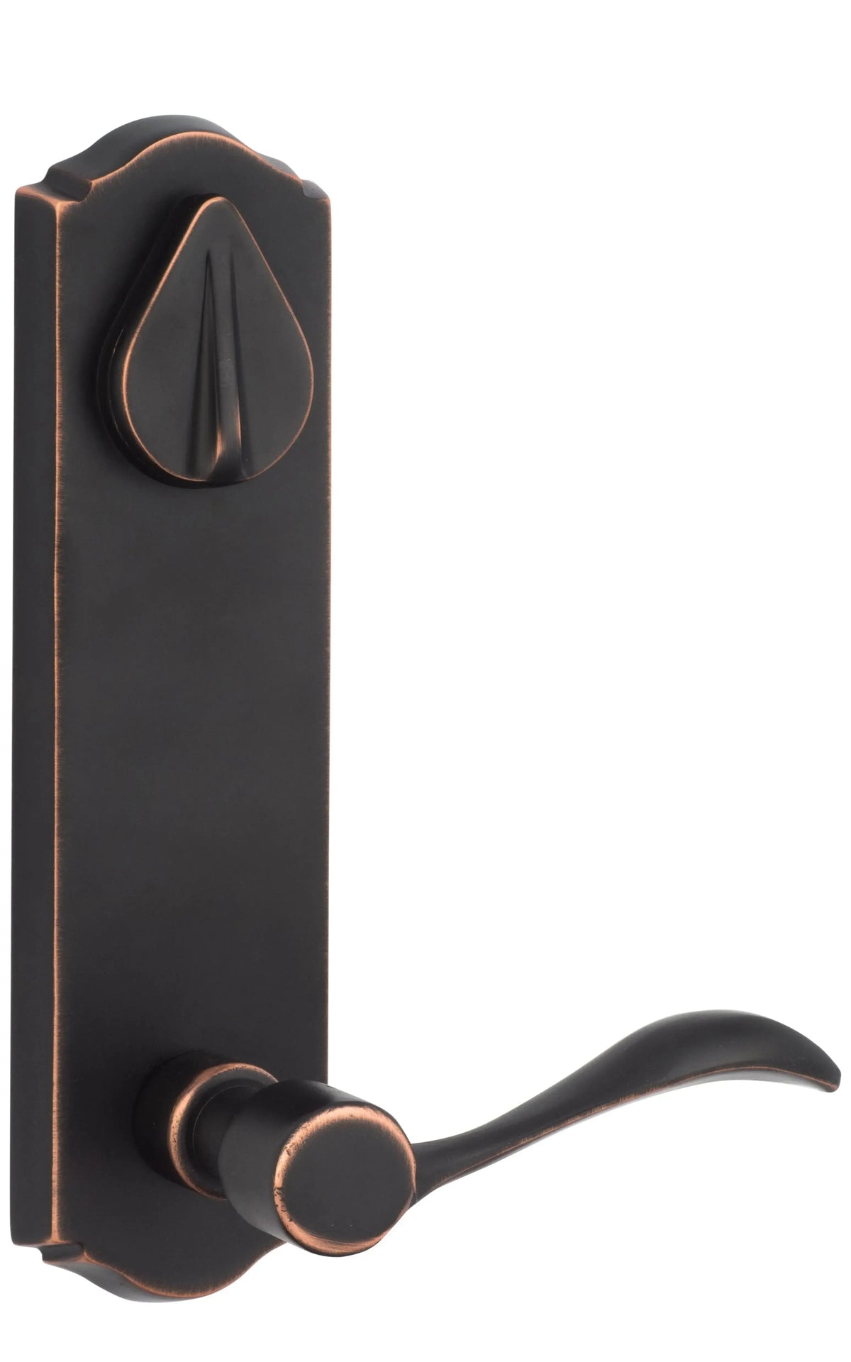 Ridgecrest Sandstone Entry Lever & Deadbolt, Right Hand in Vintage Bronze finish
