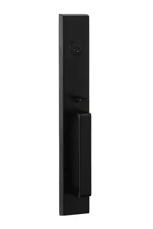 Ridgecrest Vail Handleset-Exterior Trim Only in Flat Black finish