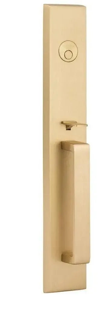 Ridgecrest Vail Handleset-Exterior Trim Only in Satin Brass finish
