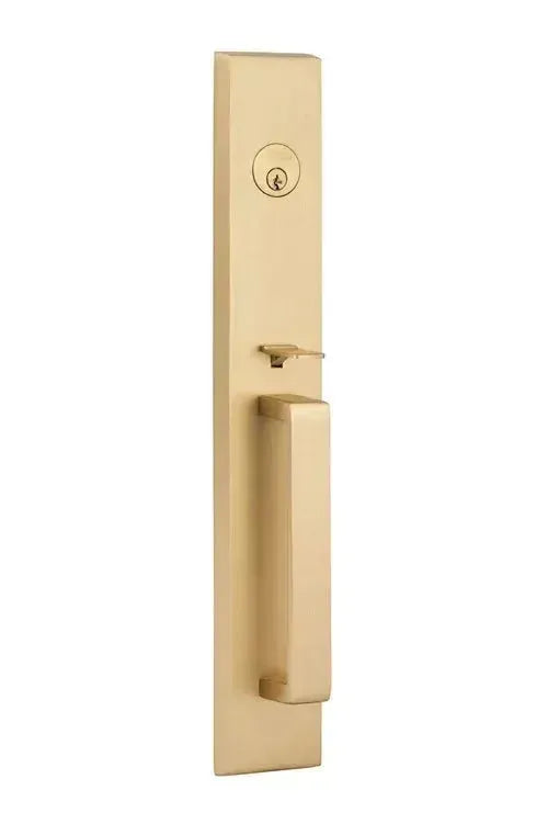 Ridgecrest Vail Handleset-Exterior Trim Only in Satin Brass finish