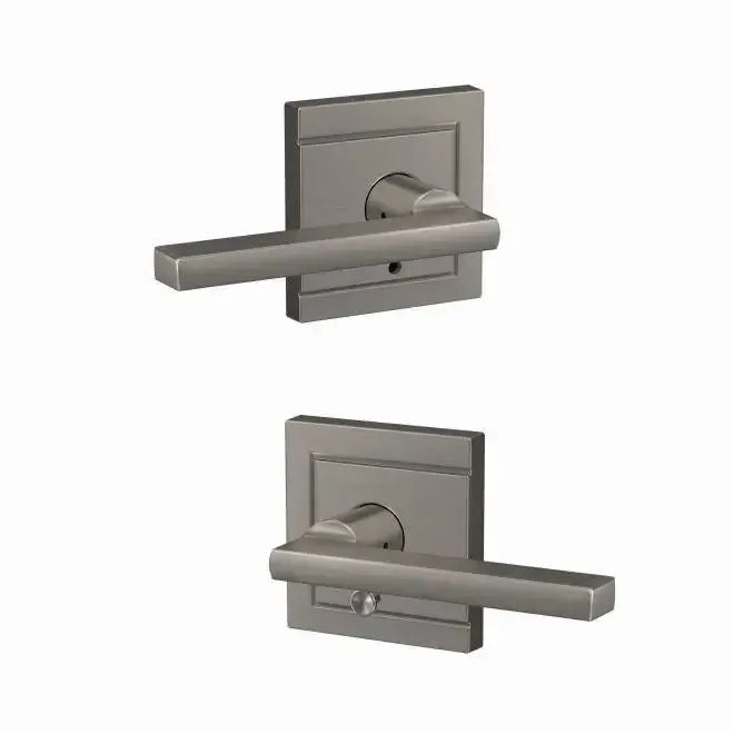 *SALE* Passage & Privacy Schlage Custom Latitude Lever with Upland Rosette in Satin Nickel finish