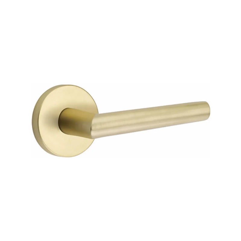 Emtek Stuttgart Lever With Disk Rosette in Satin Brass finish