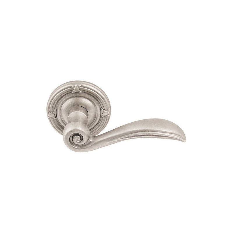 Emtek Elan Lever With Ribbon & Reed Rosette in Satin Nickel finish