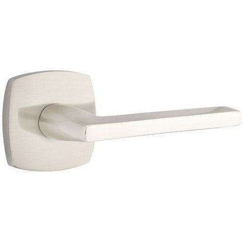 Emtek Helios Lever With Urban Modern Rosette in Satin Nickel finish