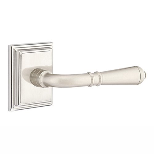 Emtek Turino Lever With Wilshire Rosette in Satin Nickel finish