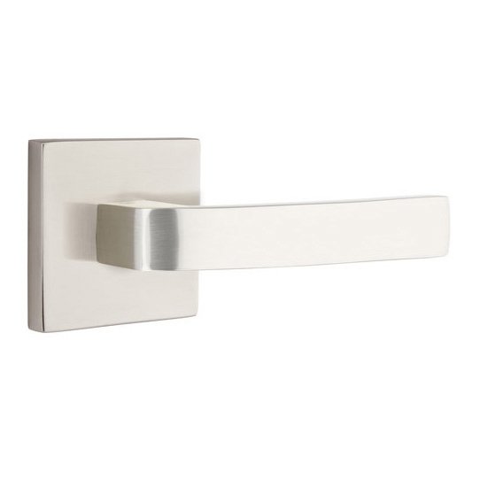 Emtek Breslin Lever With Square Rosette in Satin Nickel finish