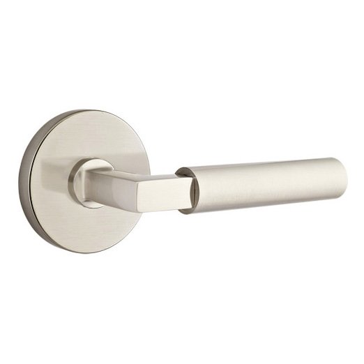 Emtek Hercules Lever With Disk Rosette in Satin Nickel finish