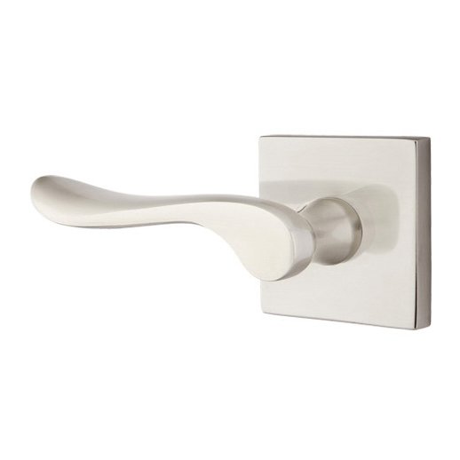 Emtek Luzern Lever With Square Rosette in Satin Nickel finish