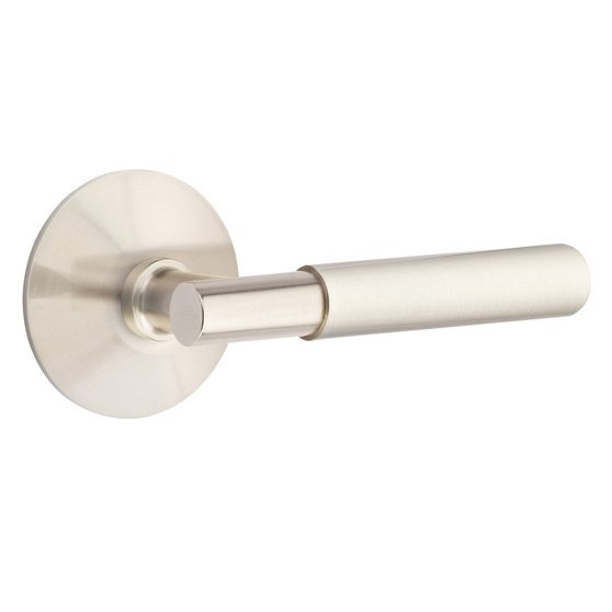 Emtek Myles Lever With Modern Rosette in Satin Nickel finish