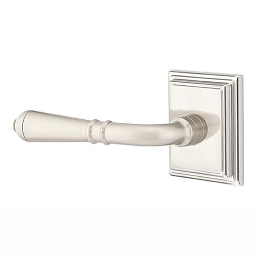 Emtek Turino Lever With Wilshire Rosette in Satin Nickel finish