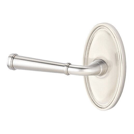 Emtek Merrimack Lever With Oval Rosette in Satin Nickel finish