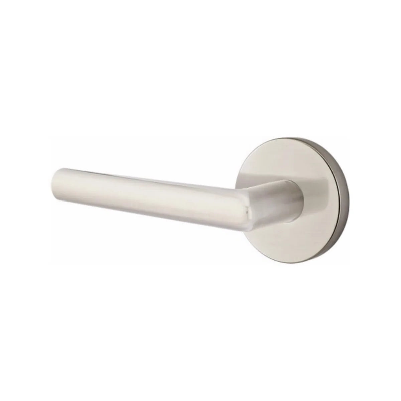 Emtek Stuttgart Lever With Disk Rosette in Satin Nickel finish