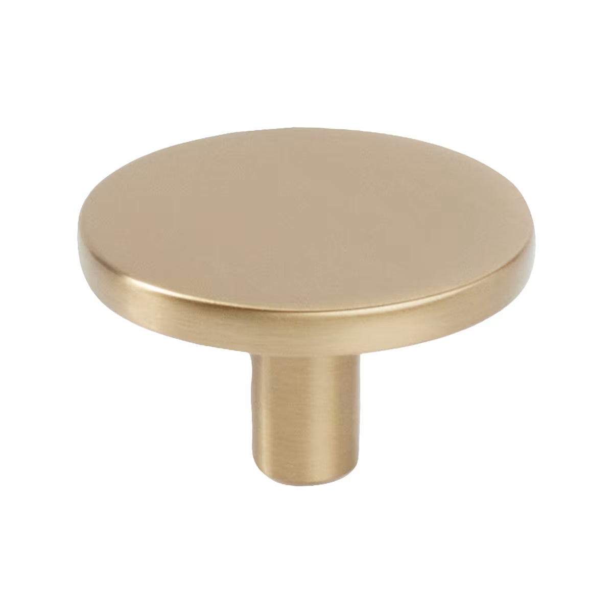 Schaub Arca Round Cabinet Knob in Satin Brass finish