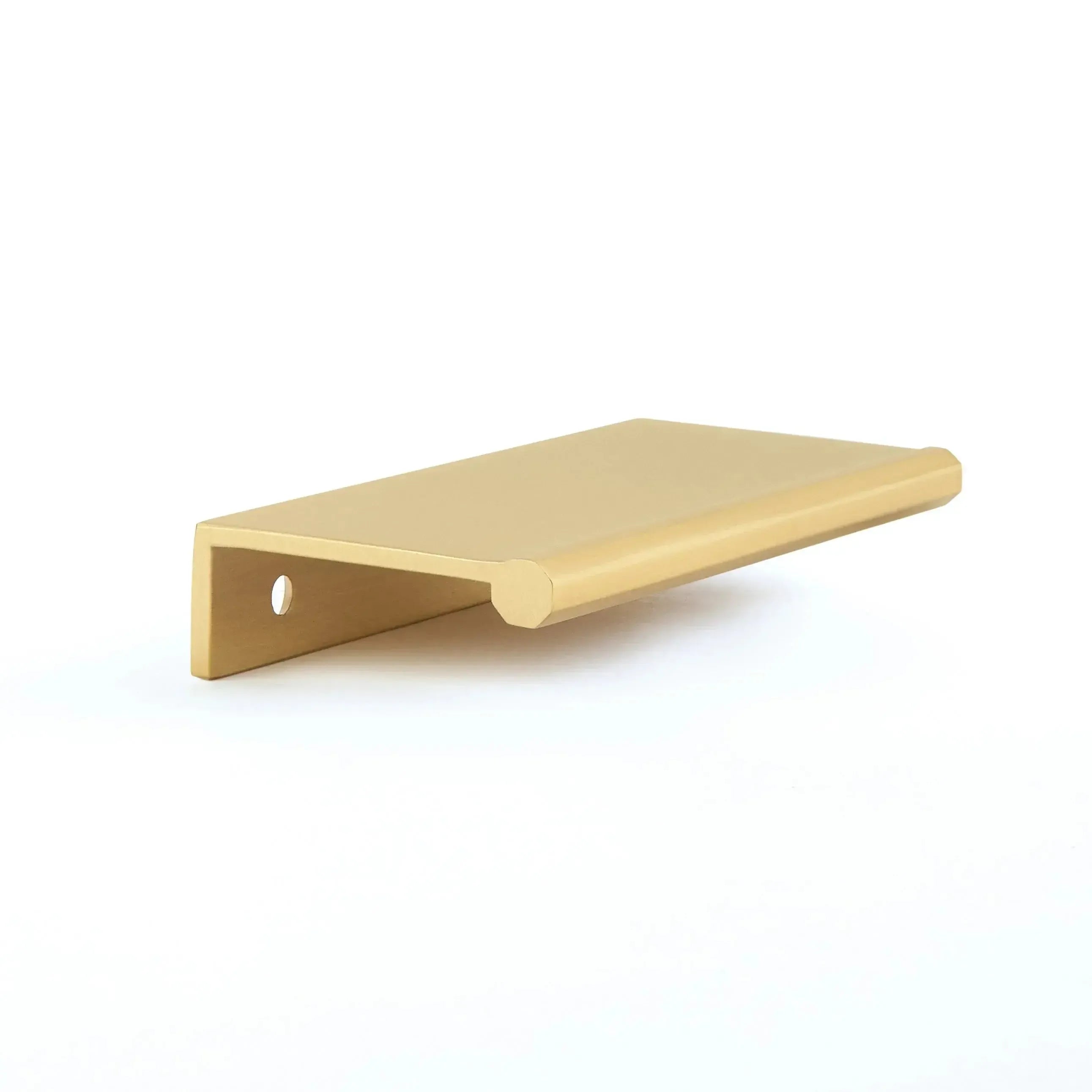 Schaub Baker Cabinet Edge Pull in Satin Brass finish