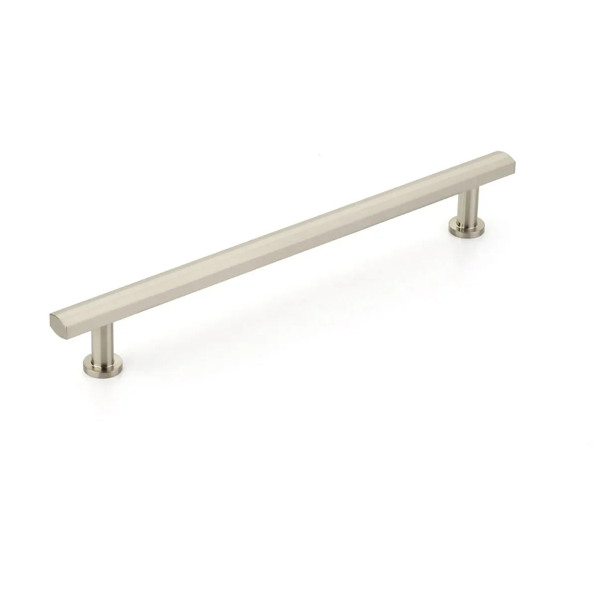 The Schaub Heathrow Appliance Pull in Brushed Nickel finish.