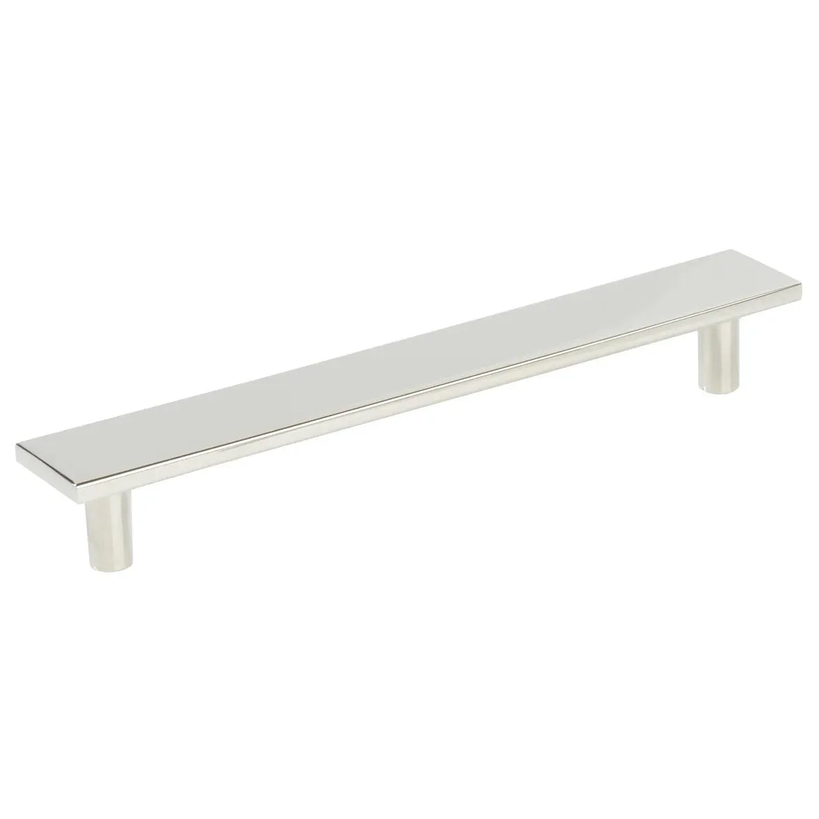 Schaub Clifton Rectangular Cabinet Pull in Lifetime Polished Nickel finish