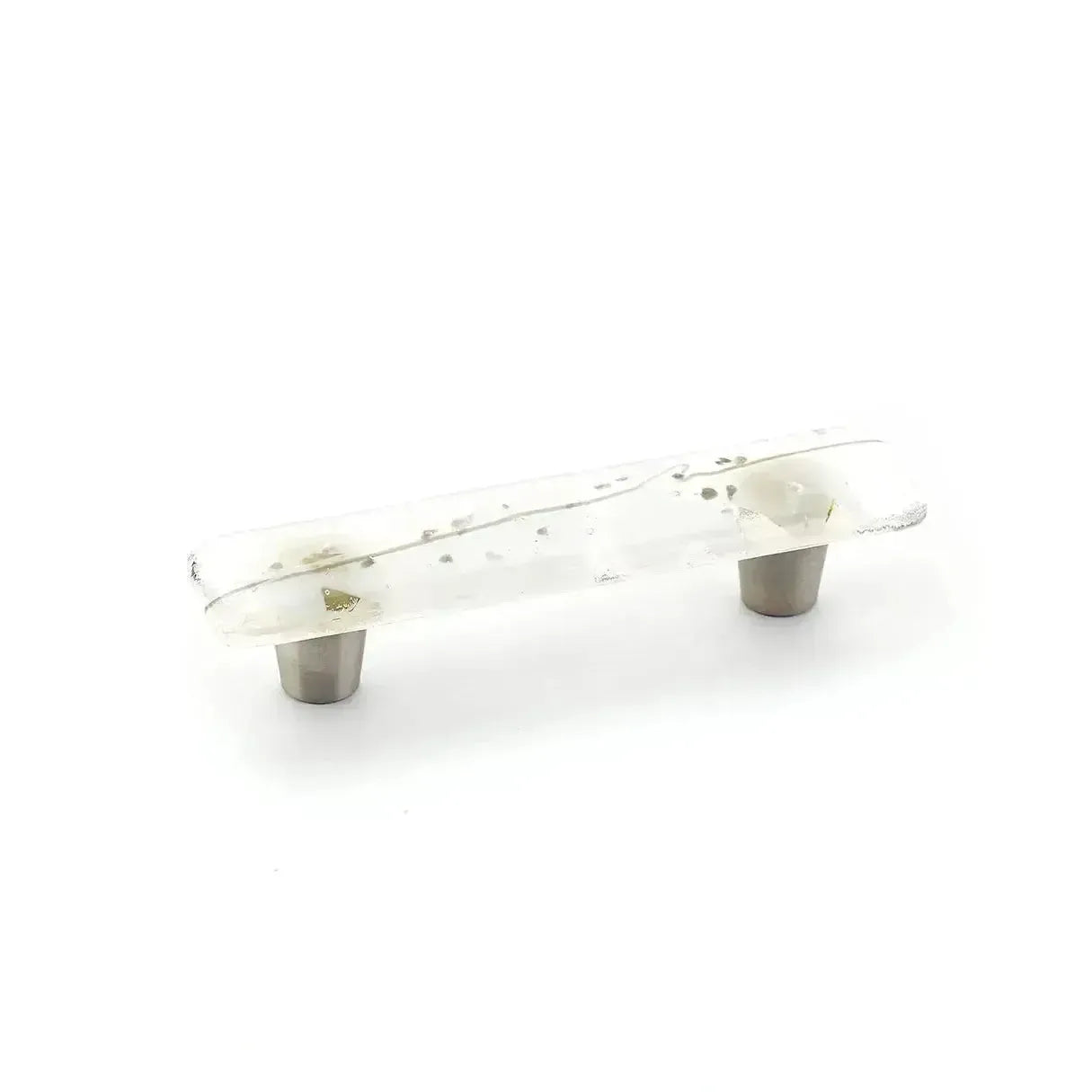 Schaub Ice Cabinet Pull in Confetti White Gray finish