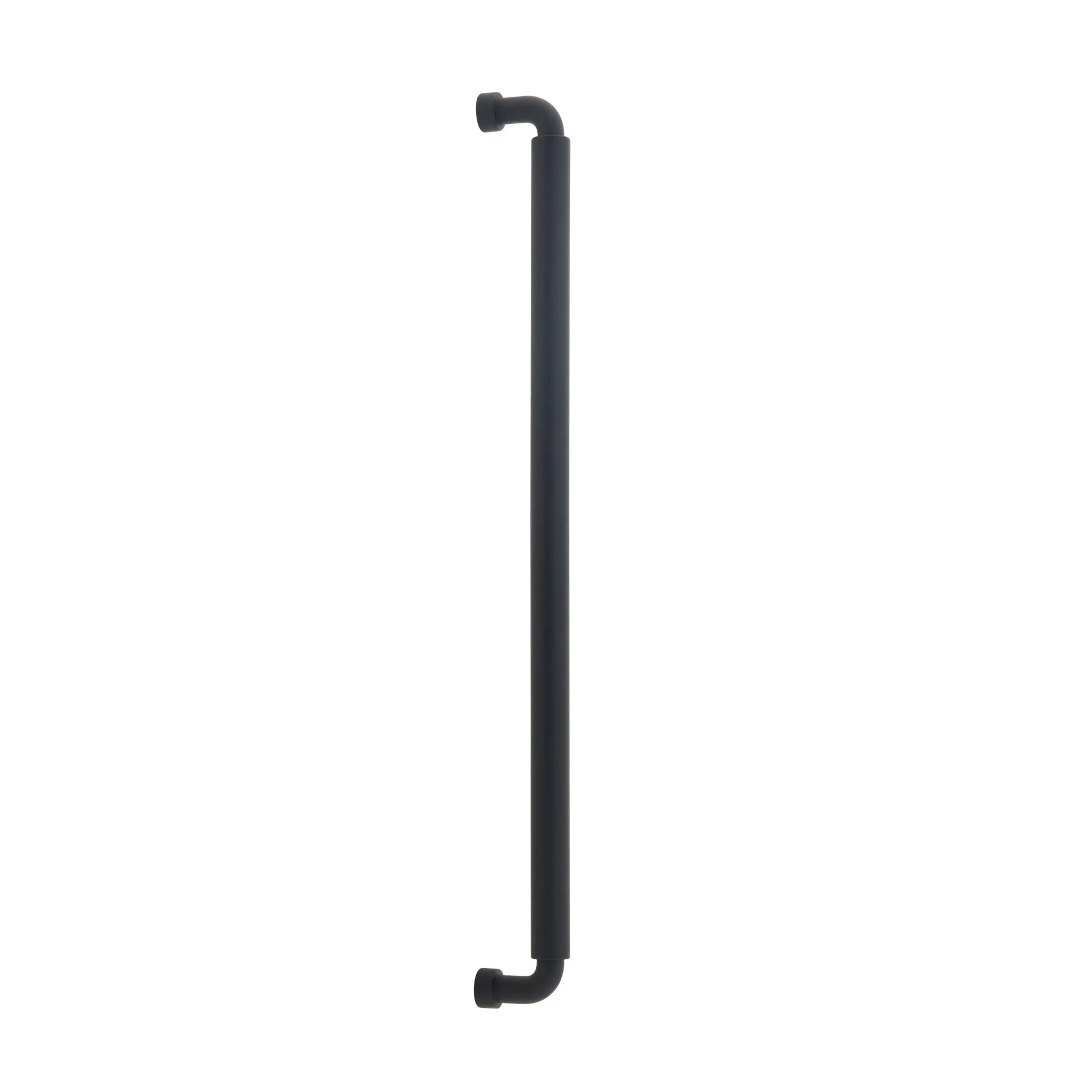 The Schaub NOHO Round Appliance Pull in Matte Black finish.