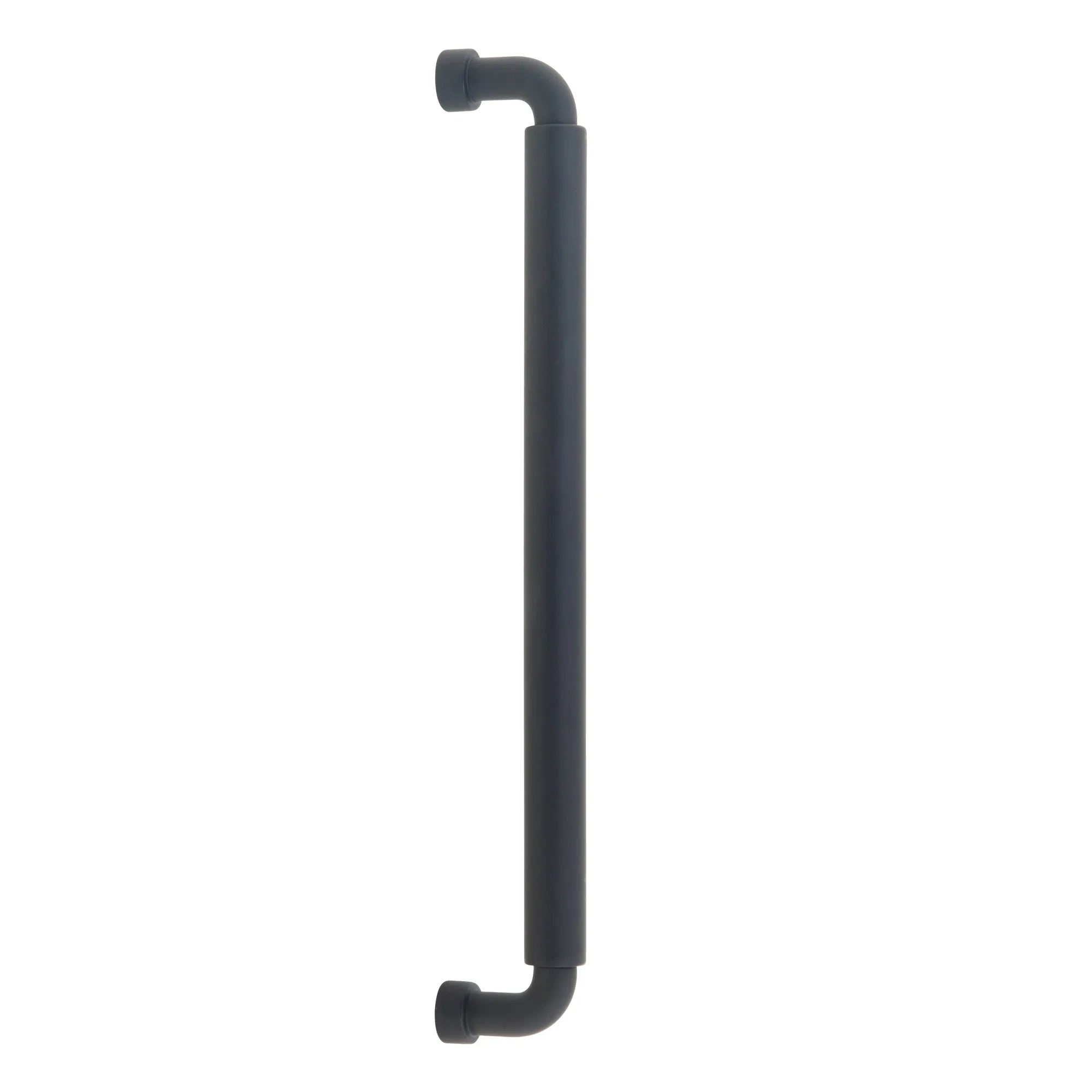 The Schaub NOHO Round Appliance Pull in Matte Black finish.