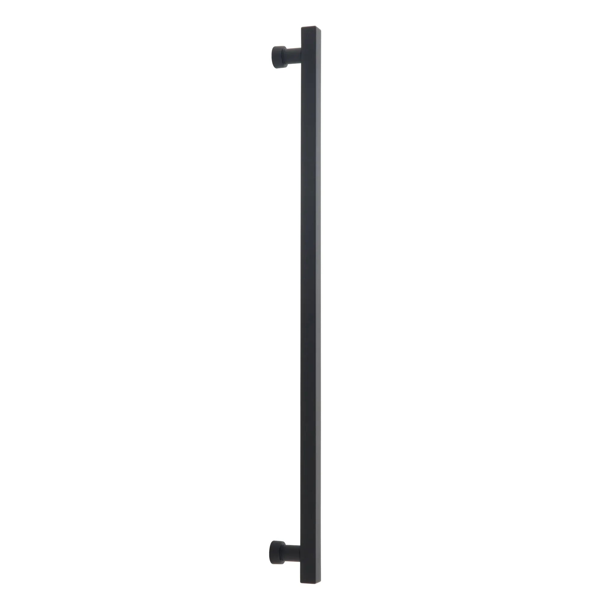 The Schaub NOHO Square Appliance Pull in Matte Black finish.