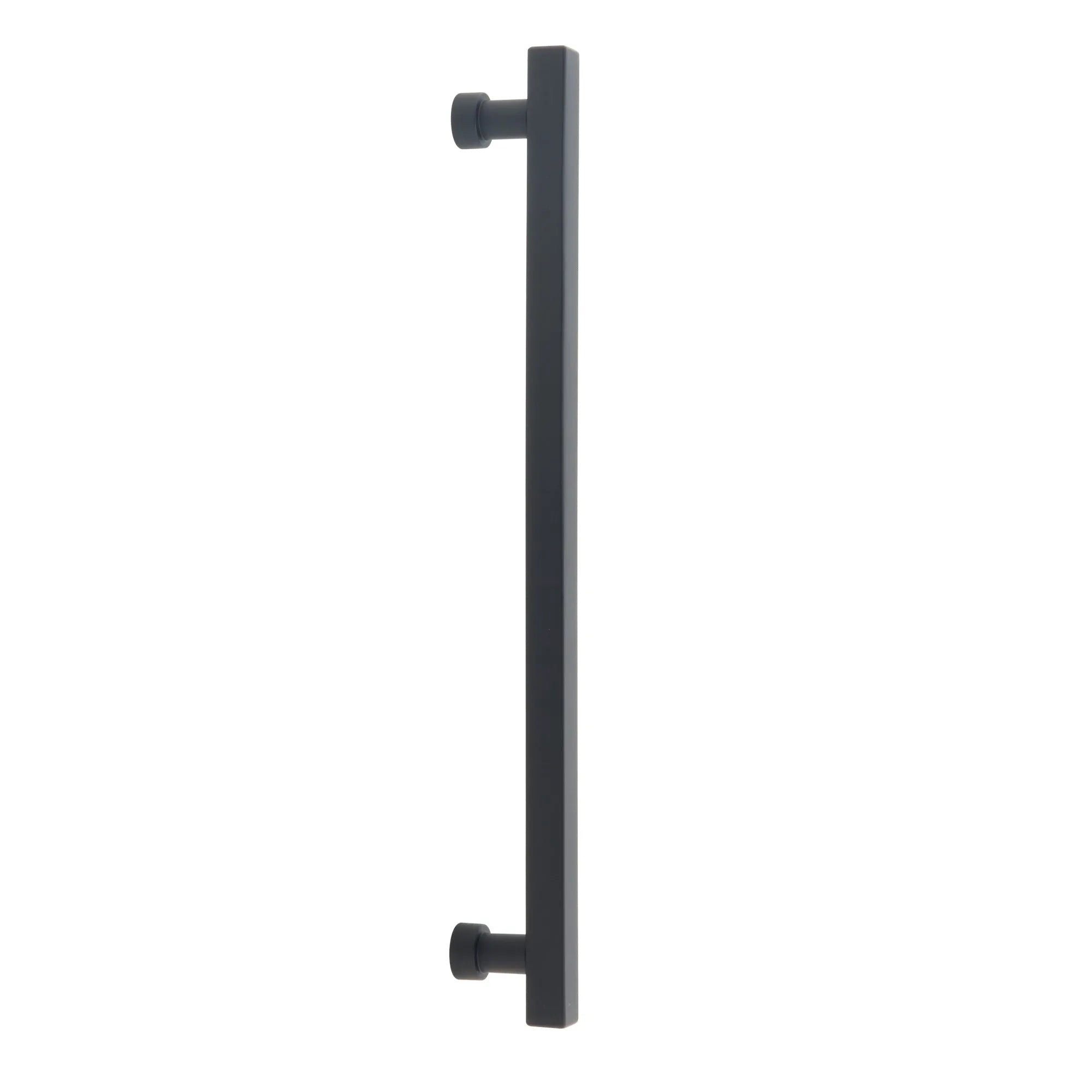 The Schaub NOHO Square Appliance Pull in Matte Black finish.