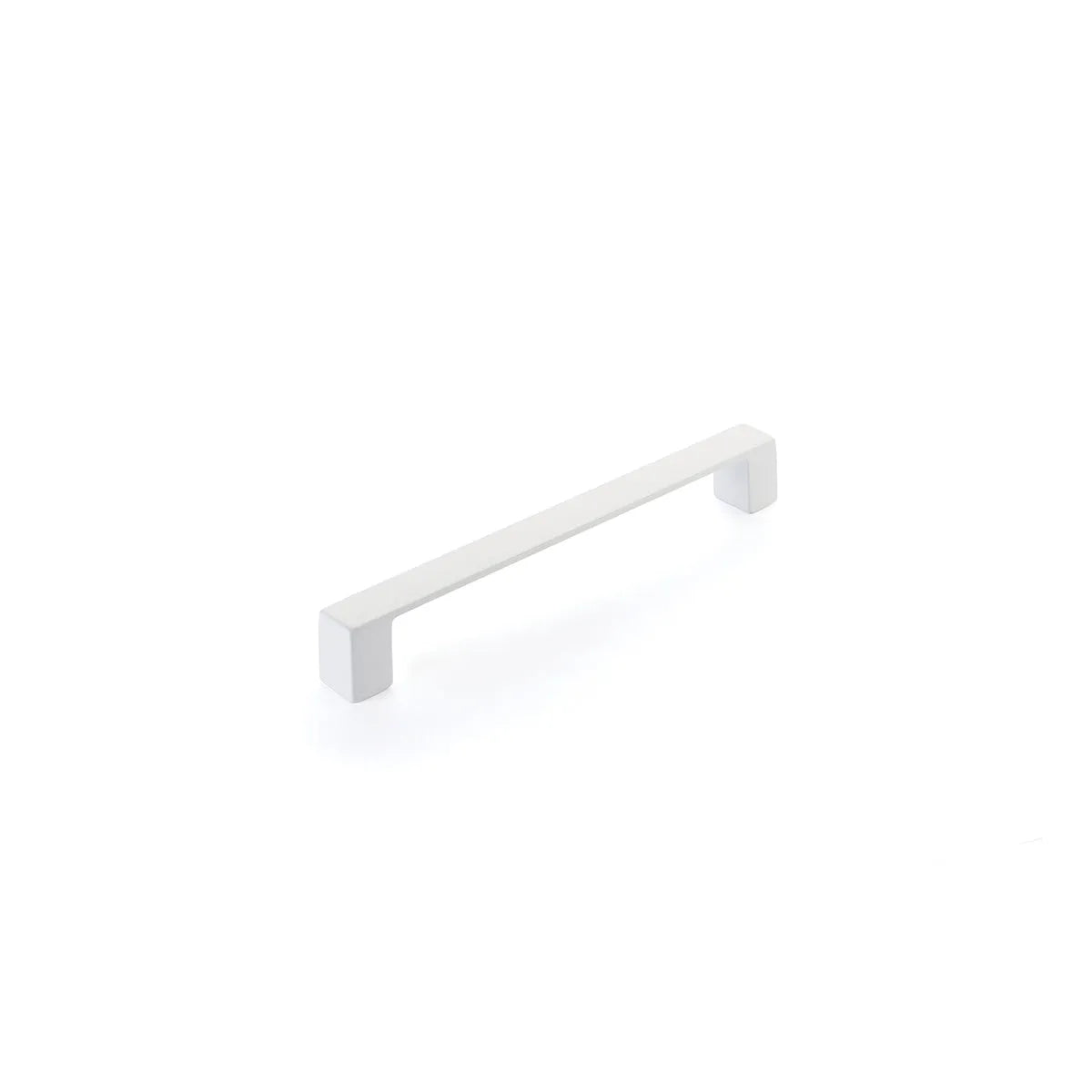 The Schaub Classico Cabinet Pull in Matte White finish.