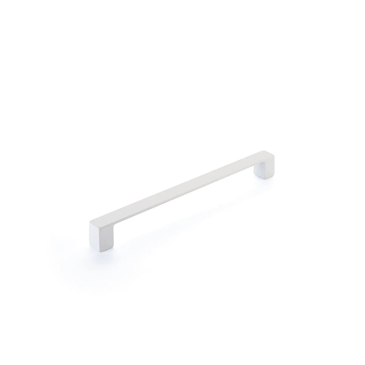 The Schaub Classico Cabinet Pull in Matte White finish.