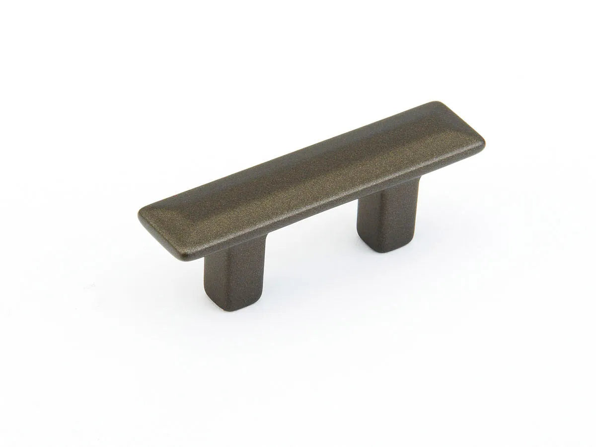 The Schaub Skyevale Cabinet Pull in Milano Bronze finish.
