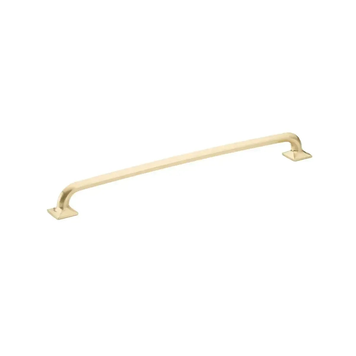 Schaub Northport Pull with Square Bases in Signature Satin Brass finish