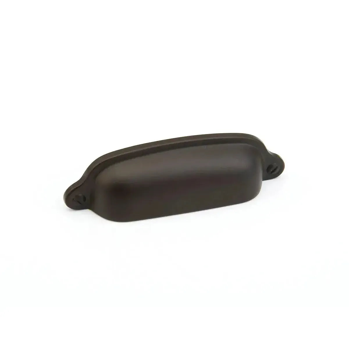 The Schaub Country Cup Pull in Oil Rubbed Bronze finish.