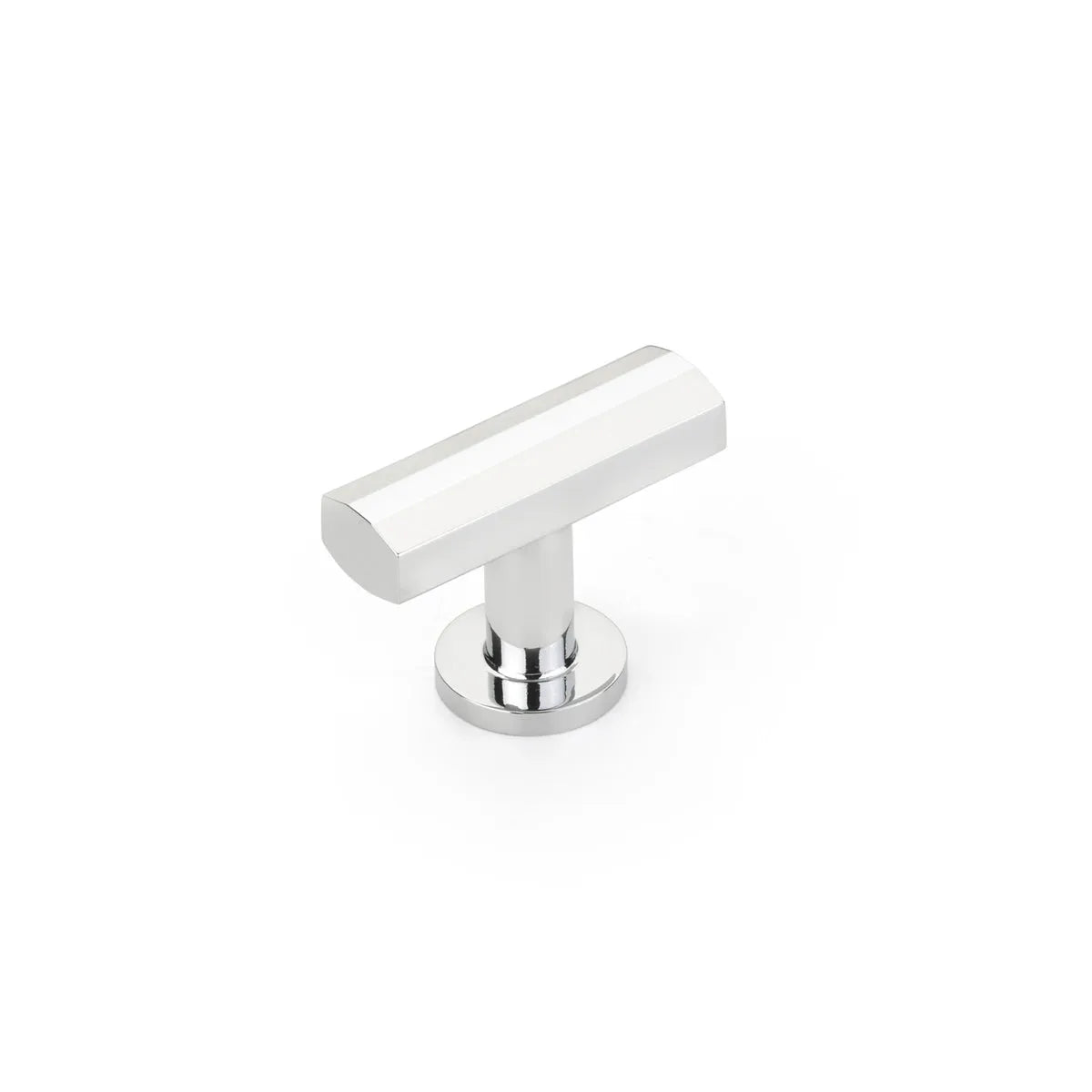 The Schaub Heathrow T-Knob in Polished Chrome finish.