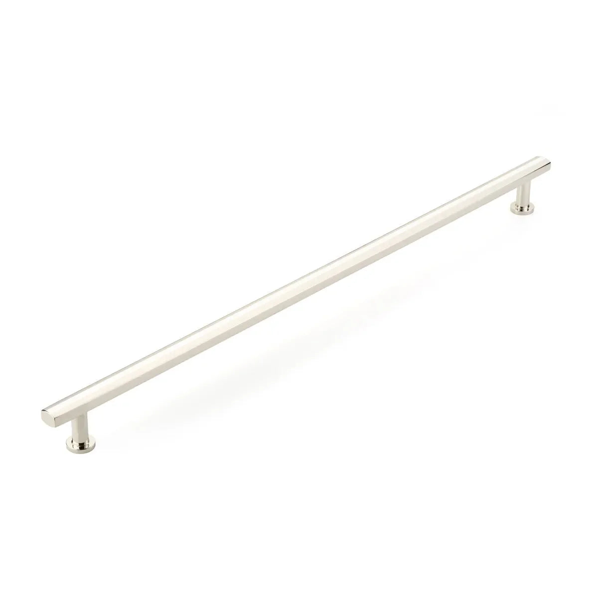 The Schaub Heathrow Appliance Pull in Polished Nickel finish.