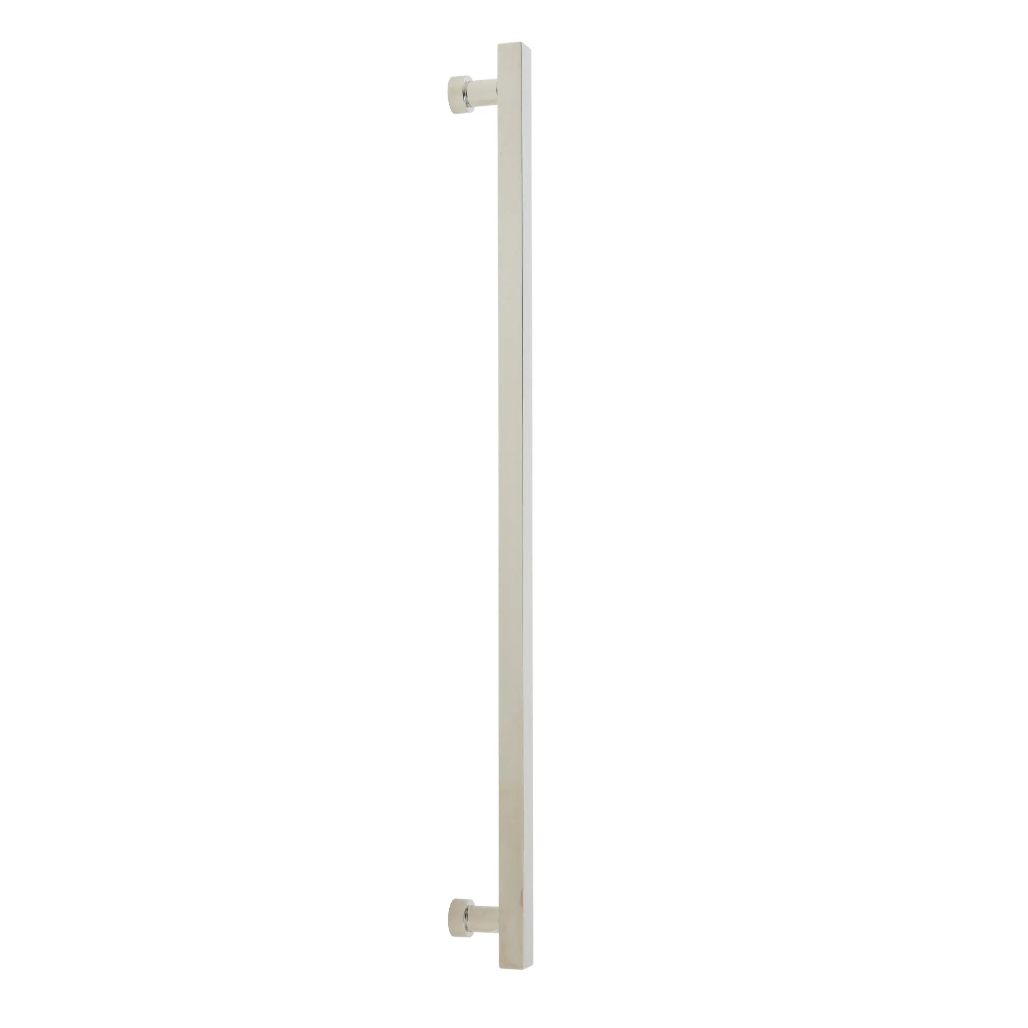 The Schaub NOHO Square Appliance Pull in Polished Nickel finish.
