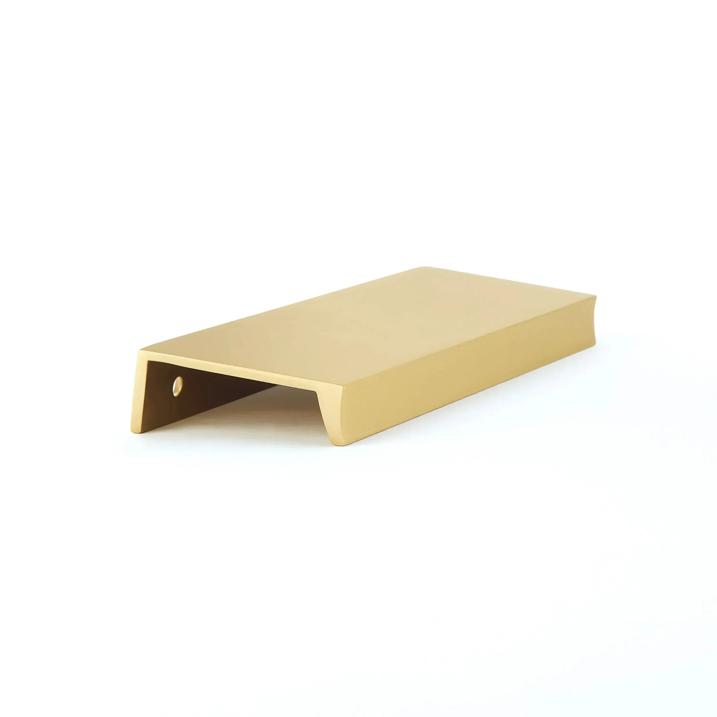 Schaub Sabre Cabinet Edge Pull in Satin Brass finish