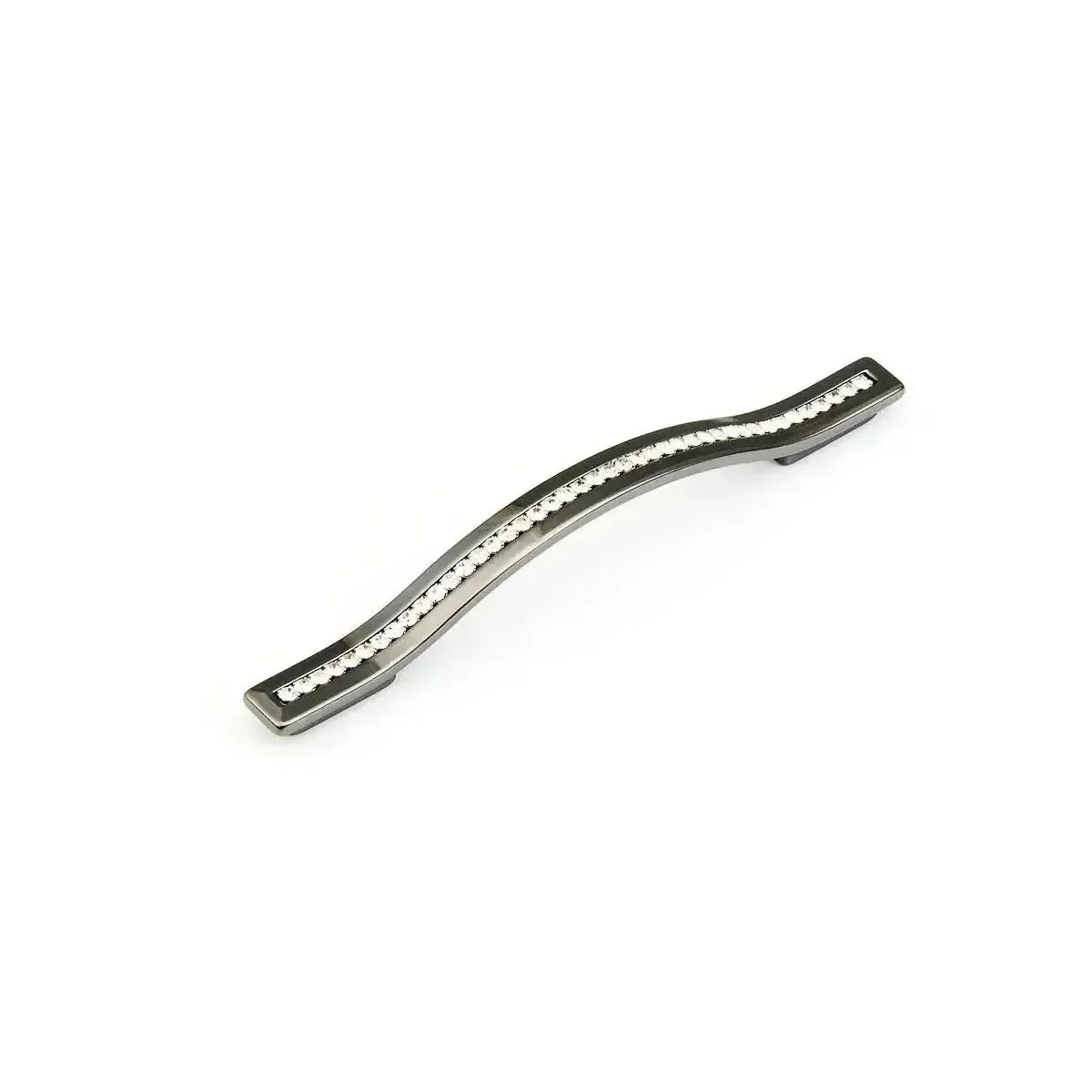 Schaub Skyevale Crystal Arched Cabinet Pull in Black Chrome finish