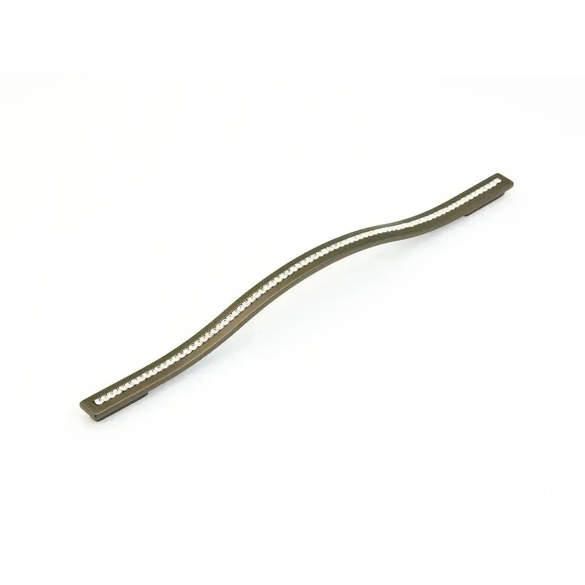 Schaub Skyevale Crystal Arched Cabinet Pull in Milano Bronze finish