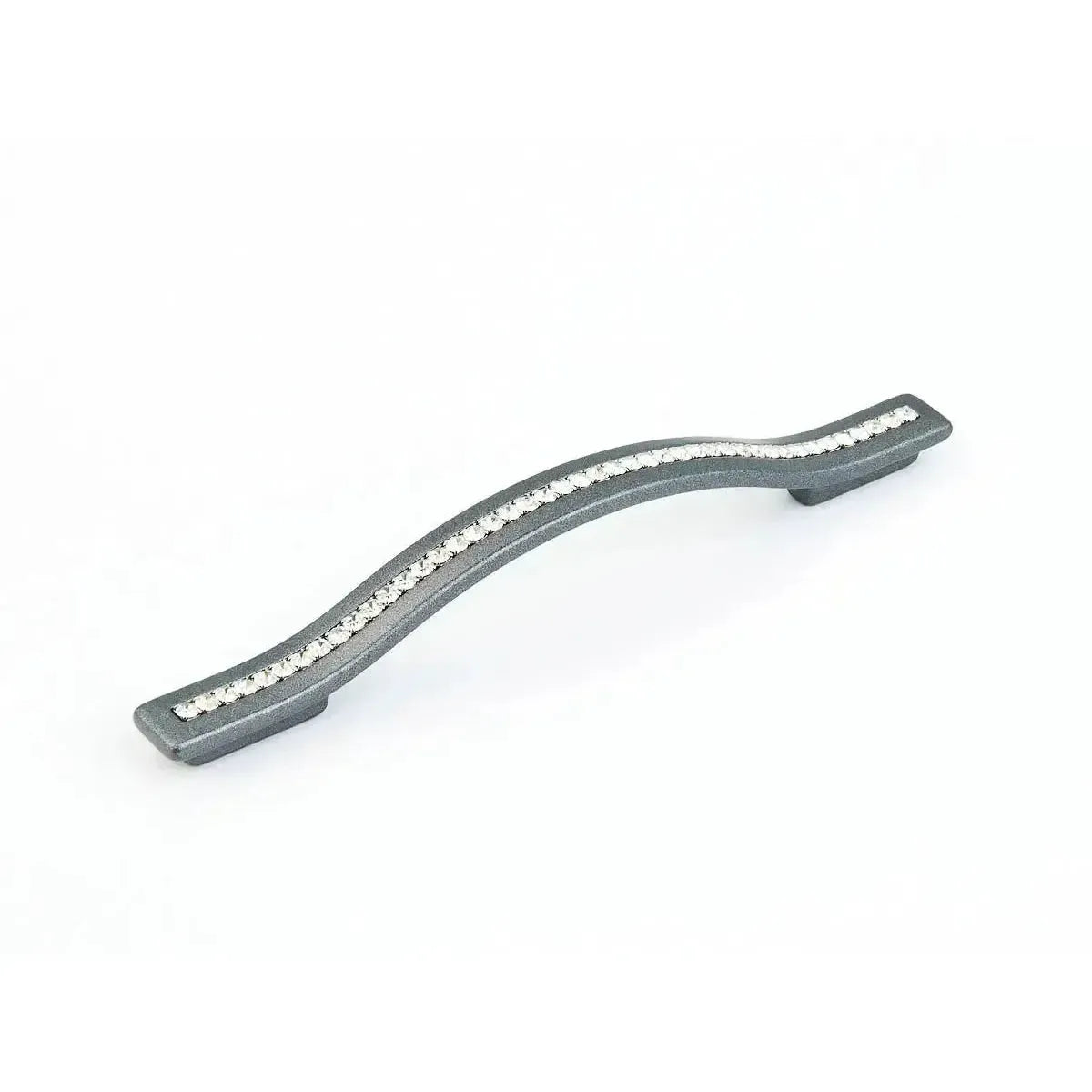 Schaub Skyevale Crystal Arched Cabinet Pull in Milano Silver finish