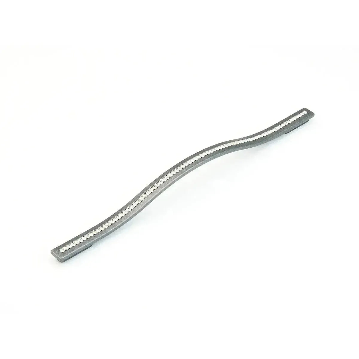Schaub Skyevale Crystal Arched Cabinet Pull in Milano Silver finish