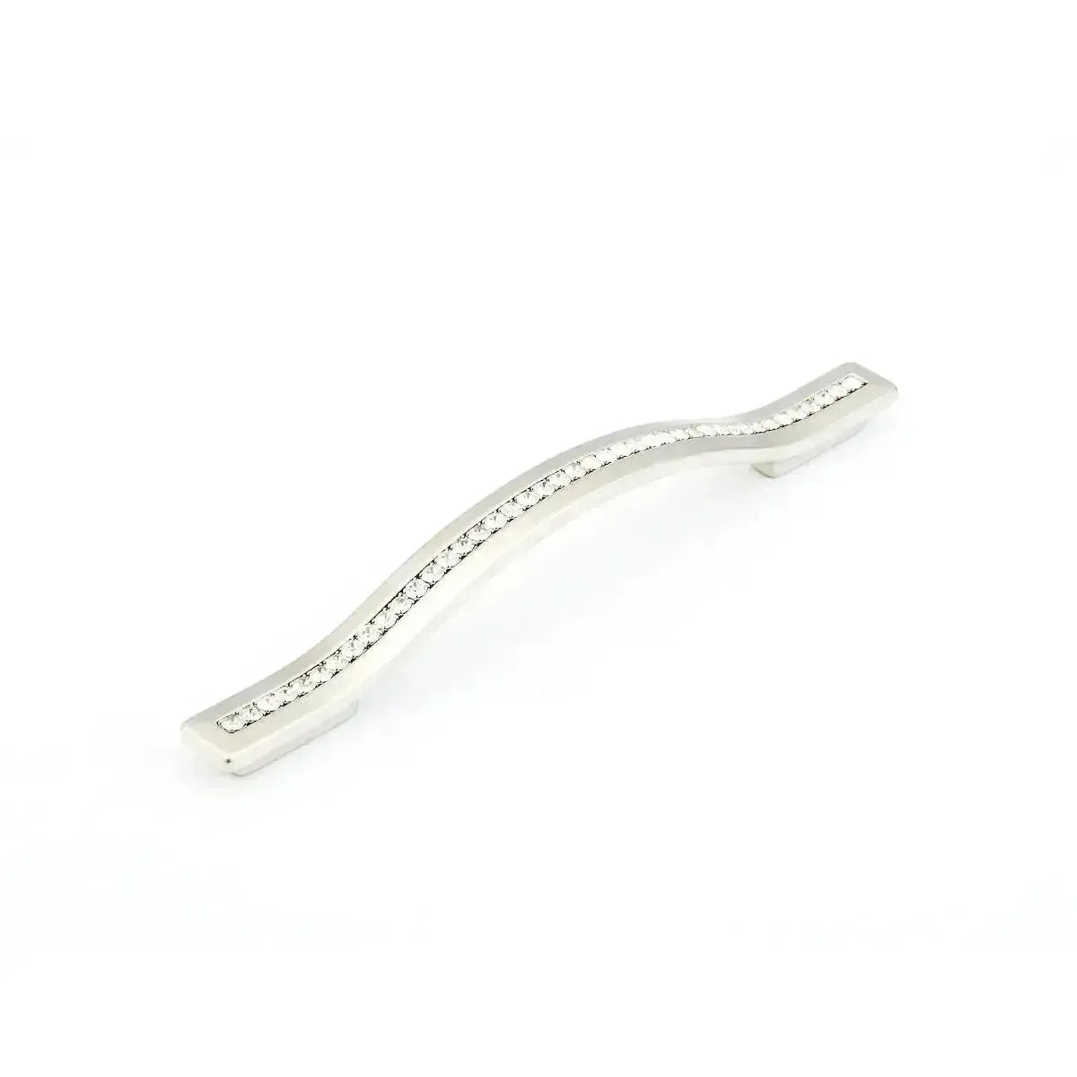Schaub Skyevale Crystal Arched Cabinet Pull in Satin Nickel finish