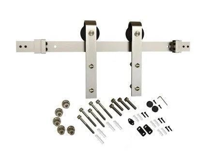 SchlageSchlage 6'6" Sliding Barn Door Hardware Kit with J Strap Hangers in 