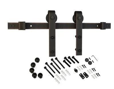 SchlageSchlage 6'6" Sliding Barn Door Hardware Kit with J Strap Hangers in 