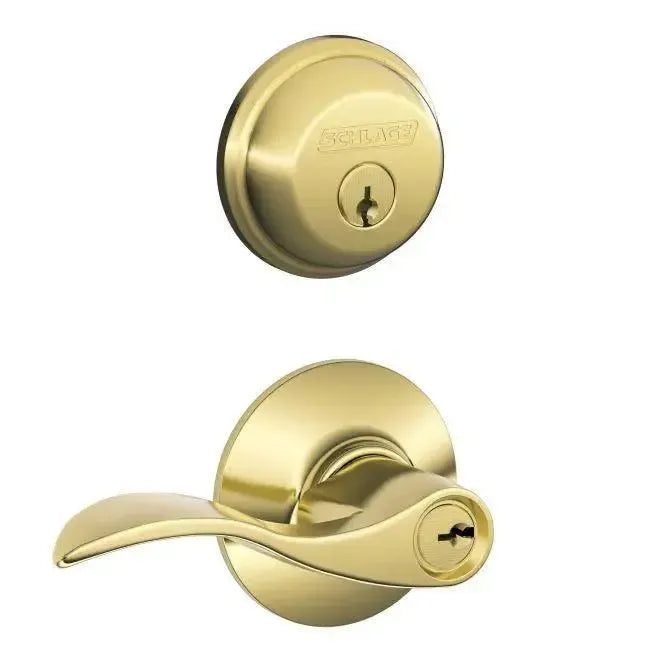 SchlageSchlage Accent Keyed Entry Lever and Deadbolt Combo Pack in 